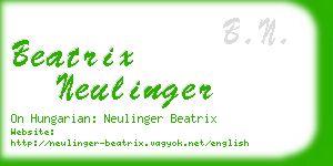 beatrix neulinger business card